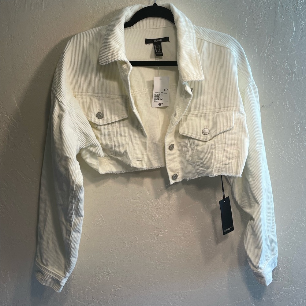 Cropped corduroy jacket